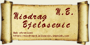Miodrag Bjelošević vizit kartica